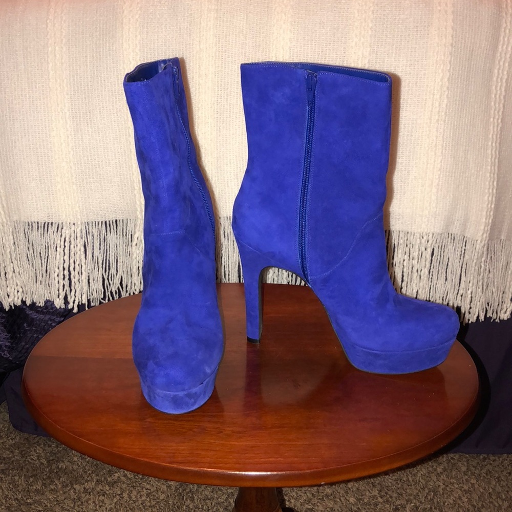 Jessica Simpson Blue Suede Boots